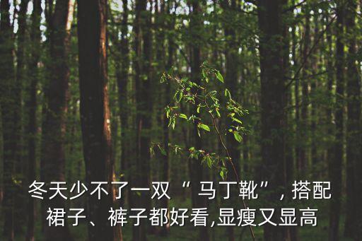 冬天少不了一双“ 马丁靴”, 搭配 裙子、裤子都好看,显瘦又显高
