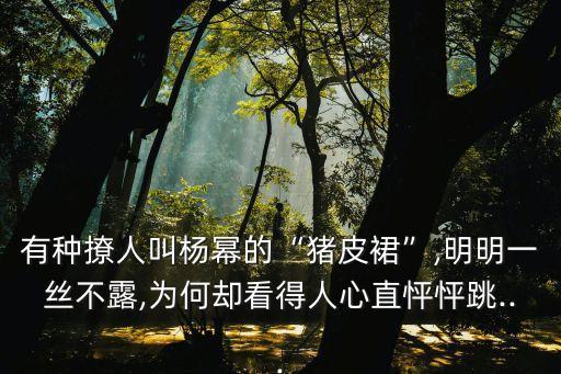 有种撩人叫杨幂的“猪皮裙”,明明一丝不露,为何却看得人心直怦怦跳...