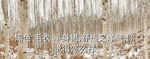 黑色 毛衣 半身裙,舒适又洋气,你觉得怎么样
