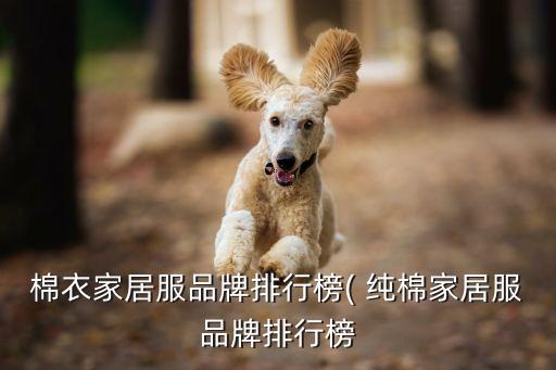 棉衣家居服品牌排行榜( 纯棉家居服品牌排行榜