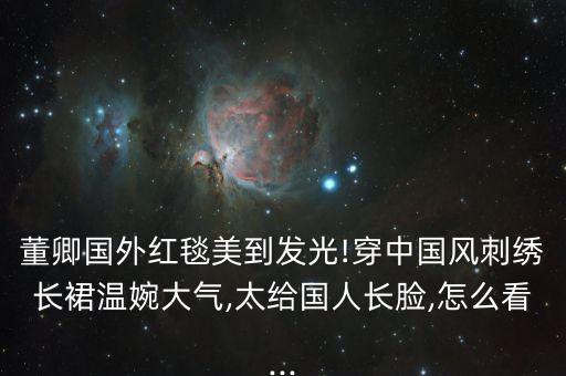 董卿国外红毯美到发光!穿中国风刺绣长裙温婉大气,太给国人长脸,怎么看...