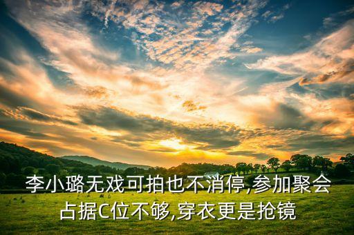  李小璐无戏可拍也不消停,参加聚会占据C位不够,穿衣更是抢镜
