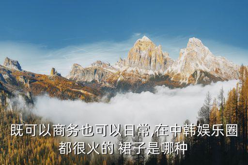 既可以商务也可以日常,在中韩娱乐圈都很火的 裙子是哪种