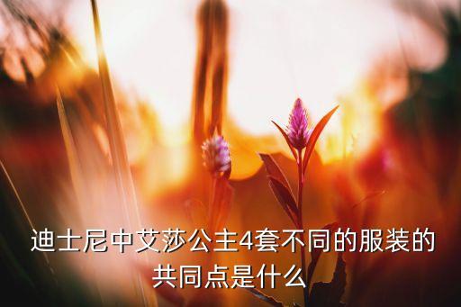  迪士尼中艾莎公主4套不同的服装的共同点是什么