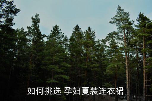 如何挑选 孕妇夏装连衣裙
