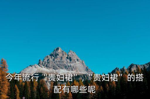 今年流行“贵妇裙”,“贵妇裙”的搭配有哪些呢