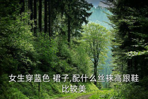 女生穿蓝色 裙子,配什么丝袜高跟鞋比较美