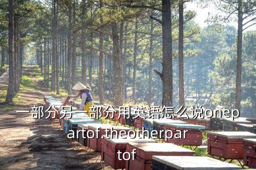 一部分另一部分用英语怎么说onepartof.theotherpartof