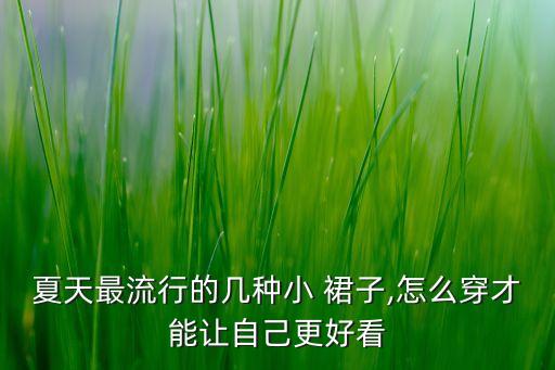 夏天最流行的几种小 裙子,怎么穿才能让自己更好看