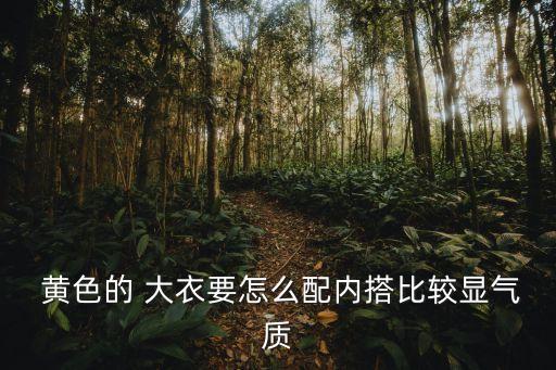  黄色的 大衣要怎么配内搭比较显气质
