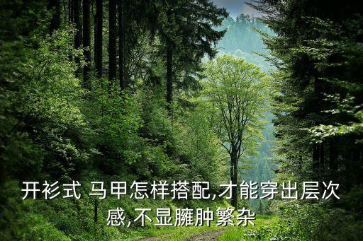 开衫式 马甲怎样搭配,才能穿出层次感,不显臃肿繁杂