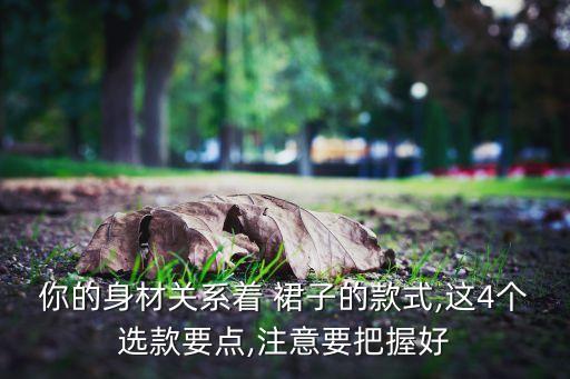 你的身材关系着 裙子的款式,这4个选款要点,注意要把握好