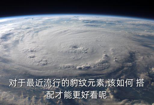 对于最近流行的豹纹元素,该如何 搭配才能更好看呢