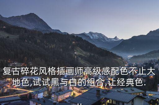 复古碎花风格插画师高级感配色不止大地色,试试黑与白的组合,让经典色...