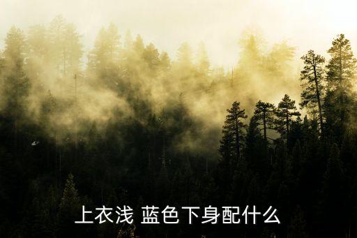 上衣浅 蓝色下身配什么