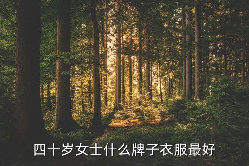 四十岁女士什么牌子衣服最好