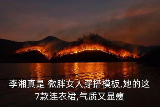李湘真是 微胖女人穿搭模板,她的这7款连衣裙,气质又显瘦