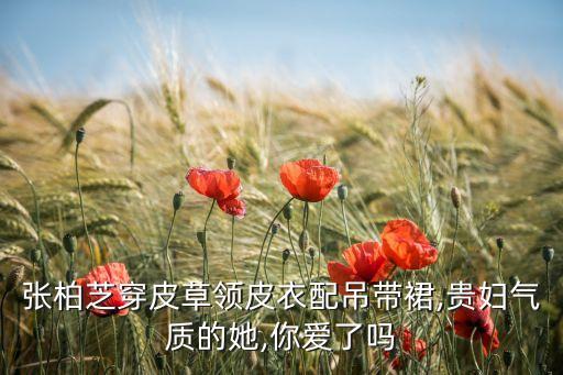 张柏芝穿皮草领皮衣配吊带裙,贵妇气质的她,你爱了吗