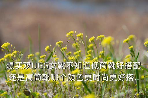 想买双UGG女靴不知道低筒靴好搭配还是高筒靴哪个颜色更时尚更好搭...