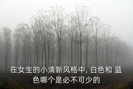 在女生的小清新风格中, 白色和 蓝色哪个是必不可少的