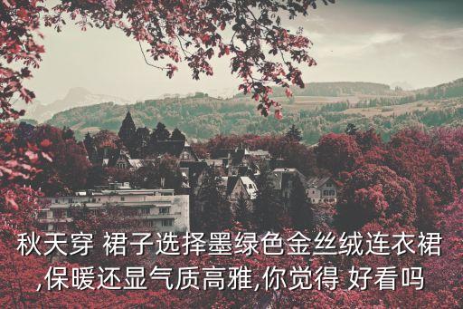 秋天穿 裙子选择墨绿色金丝绒连衣裙,保暖还显气质高雅,你觉得 好看吗