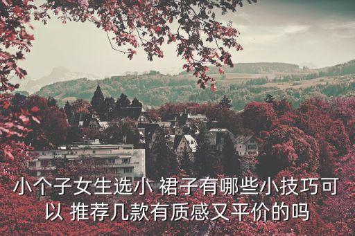 小个子女生选小 裙子有哪些小技巧可以 推荐几款有质感又平价的吗