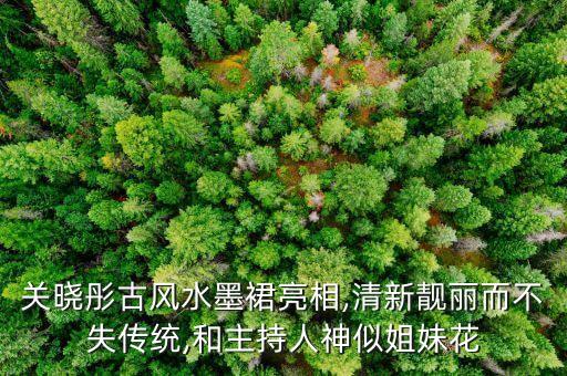 关晓彤古风水墨裙亮相,清新靓丽而不失传统,和主持人神似姐妹花