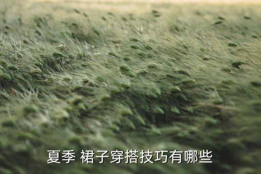 夏季 裙子穿搭技巧有哪些