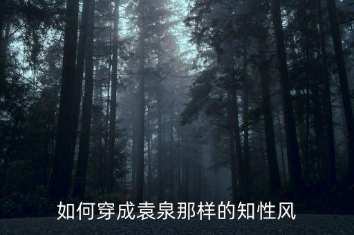 如何穿成袁泉那样的知性风