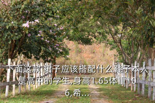 下面这款 裙子应该搭配什么鞋子本人是高中的学生,身高1.65体重106,希...