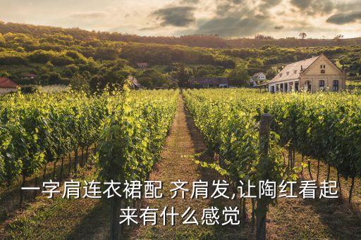 一字肩连衣裙配 齐肩发,让陶红看起来有什么感觉
