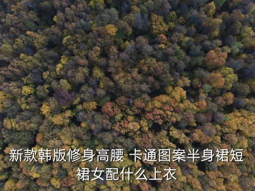 新款韩版修身高腰 卡通图案半身裙短裙女配什么上衣