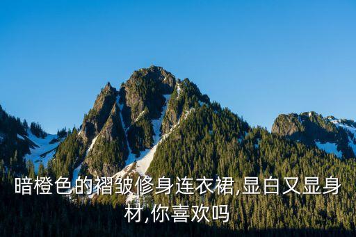 暗橙色的褶皱修身连衣裙,显白又显身材,你喜欢吗