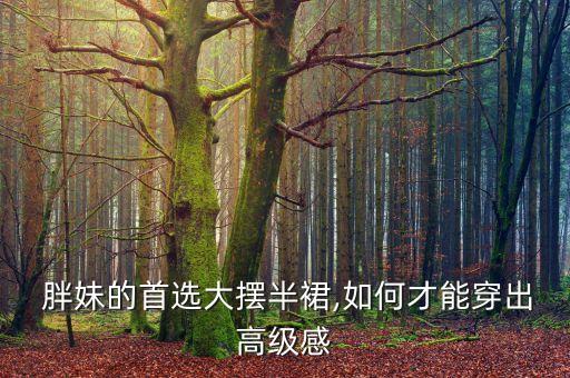  胖妹的首选大摆半裙,如何才能穿出高级感