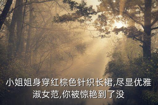 小姐姐身穿红棕色针织长裙,尽显优雅淑女范,你被惊艳到了没