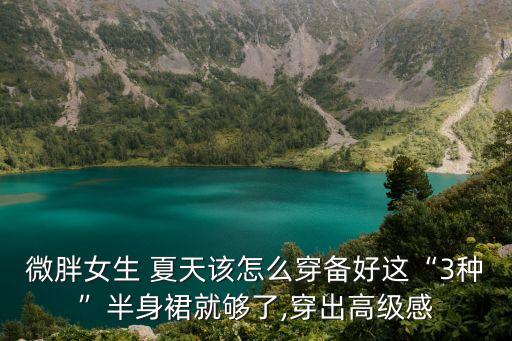 微胖女生 夏天该怎么穿备好这“3种”半身裙就够了,穿出高级感