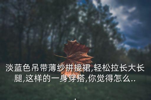 淡蓝色吊带薄纱拼接裙,轻松拉长大长腿,这样的一身穿搭,你觉得怎么...
