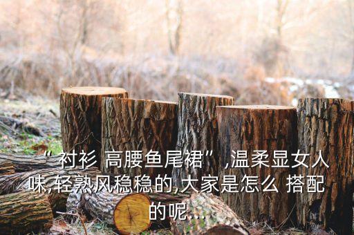 “ 衬衫 高腰鱼尾裙”,温柔显女人味,轻熟风稳稳的,大家是怎么 搭配的呢...