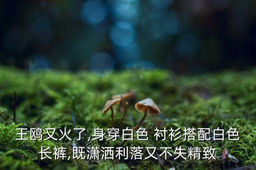 王鸥又火了,身穿白色 衬衫搭配白色长裤,既潇洒利落又不失精致