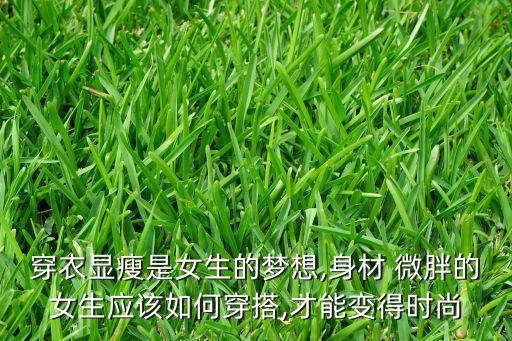 穿衣显瘦是女生的梦想,身材 微胖的女生应该如何穿搭,才能变得时尚