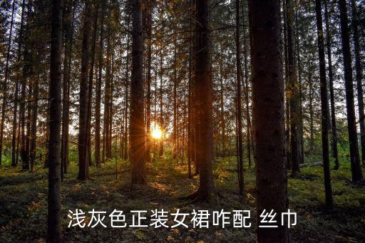 浅灰色正装女裙咋配 丝巾