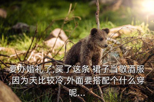 要办婚礼了,买了这条 裙子当敬酒服,因为天比较冷,外面要搭配个什么穿呢...