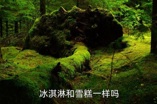  冰淇淋和雪糕一样吗