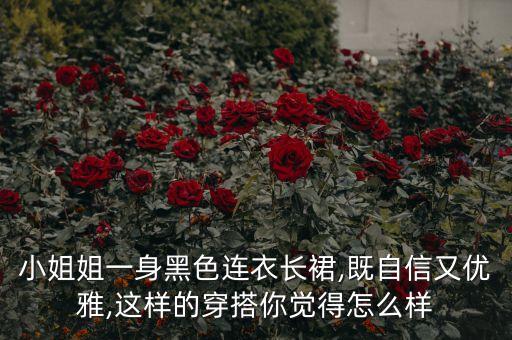 小姐姐一身黑色连衣长裙,既自信又优雅,这样的穿搭你觉得怎么样