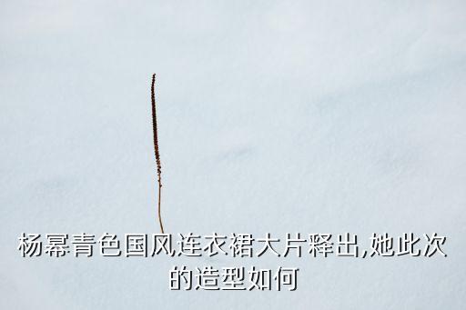 杨幂青色国风连衣裙大片释出,她此次的造型如何