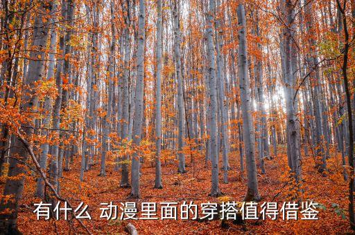 有什么 动漫里面的穿搭值得借鉴