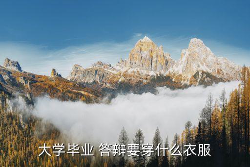 大学毕业 答辩要穿什么衣服