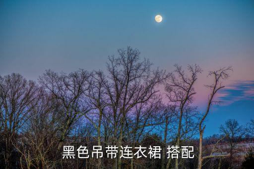  黑色吊带连衣裙 搭配