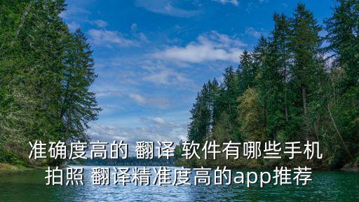 准确度高的 翻译 软件有哪些手机 拍照 翻译精准度高的app推荐