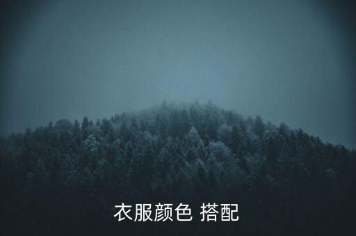 衣服颜色 搭配